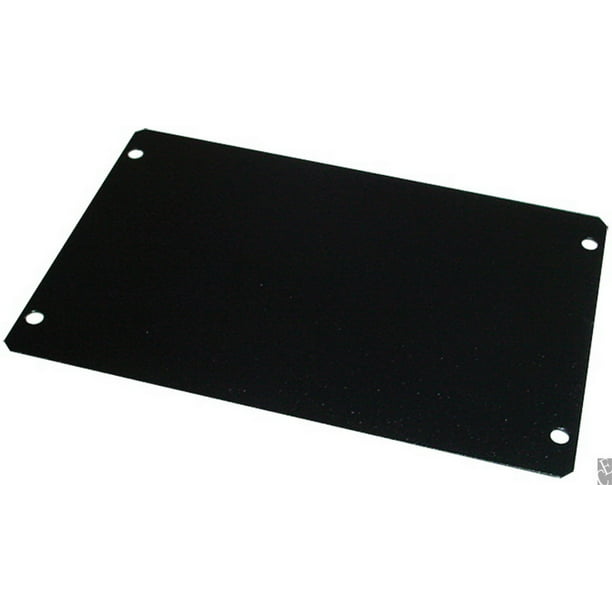 6 x 4 Cover Plate Black Steel Hammond 